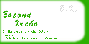 botond krcho business card